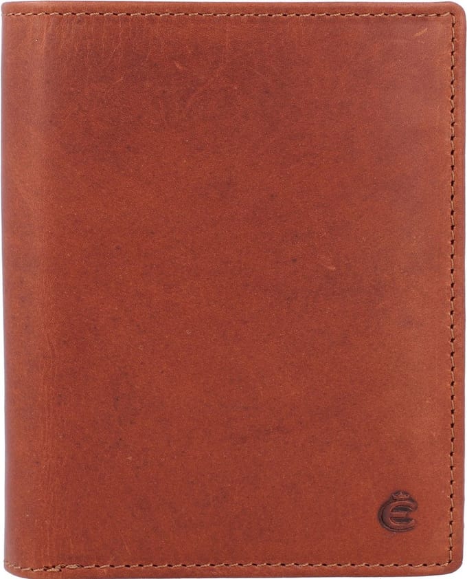Esquire Leren Portemonnee Dallas Wallet High With Flap Brown Bruine