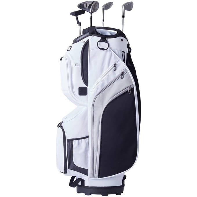 Sac de golf pour voiturette 36” Organisateur 14 compartiments Haut 13 poches Nylon Blanc