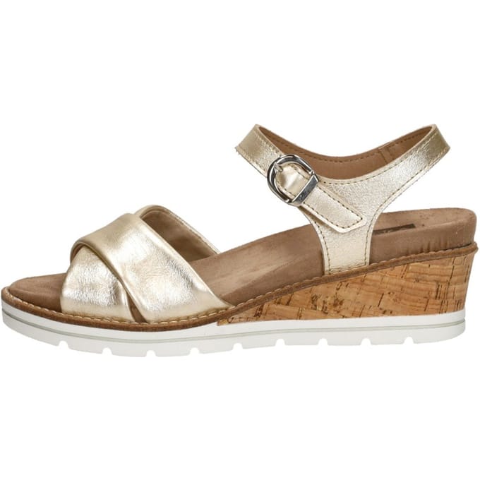 SUB55 Comfort Collection Klara 02 Sandalen Plat - Goudkleur - Maat 37
