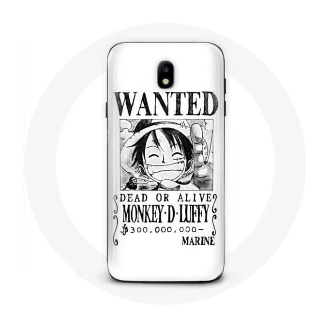 Samsung Galaxy J3 2017 hoesje One Piece Manga onderzoeksposter Wit wit