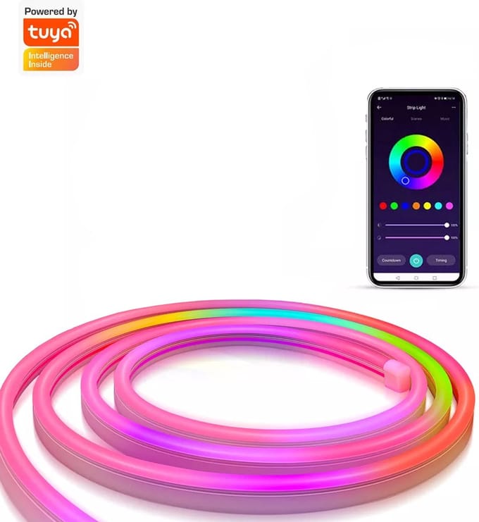 Denver Smart Led Strip 5 Meter - Appbediening - Google Home - Amazon Alexa - Led Verlichting - LCO551