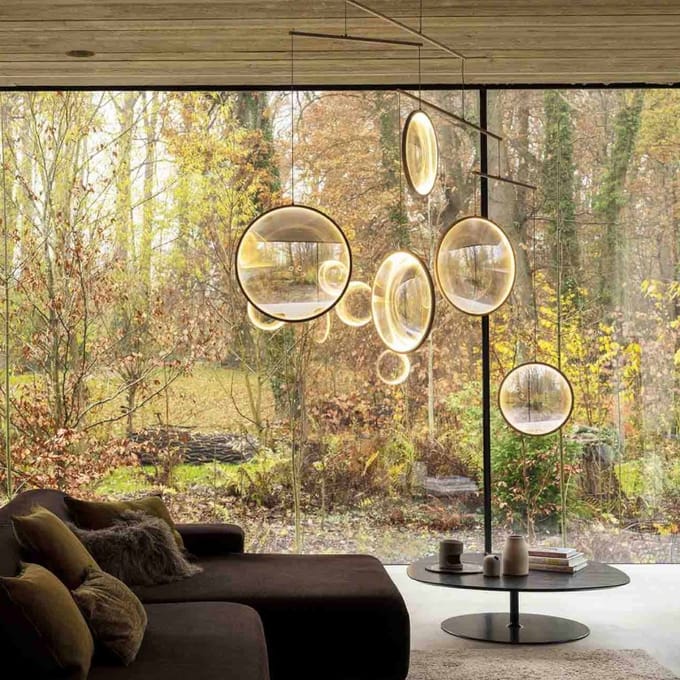 DCWéditions Focus Hanglamp - zwart - 5-vlammig