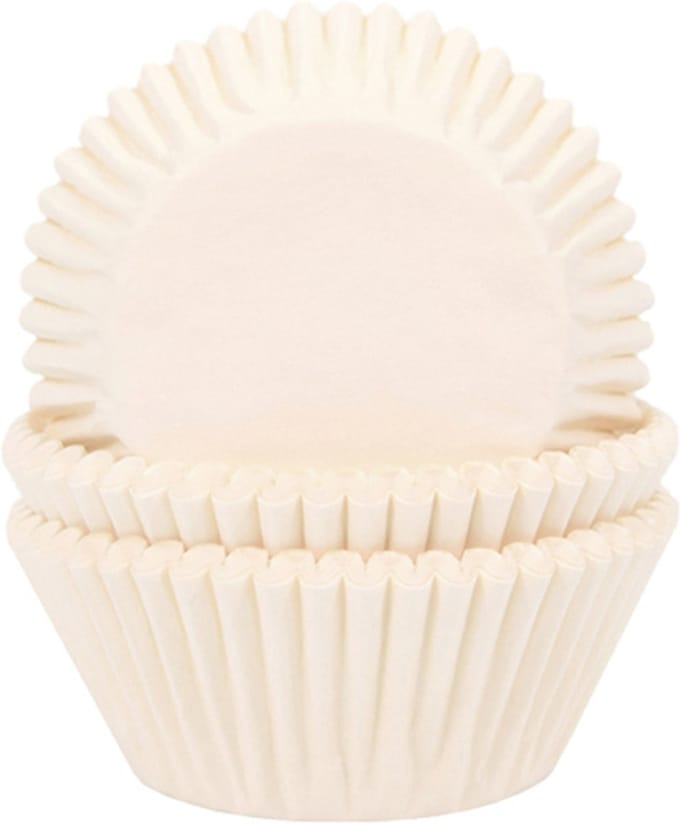 House of Marie Cupcake vormpjes (Baking Cups) - Ivoor pk/50