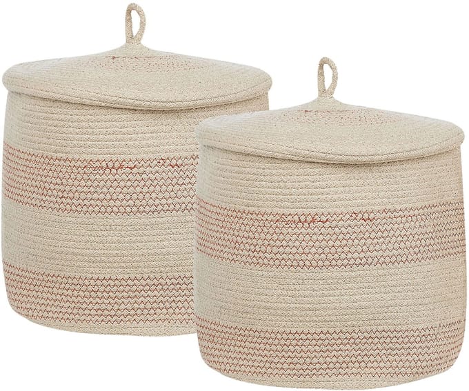 SILOPI - Mand set van 2 - Lichtbeige - Katoen