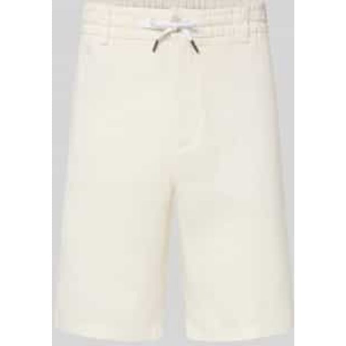 tapered chinobermuda van linnenmix model 'DS_3S'