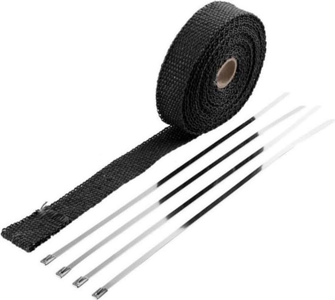 Nixnix® - Hitteband - 5m rol - 2,5cm breed - Heat wrap - Zwart