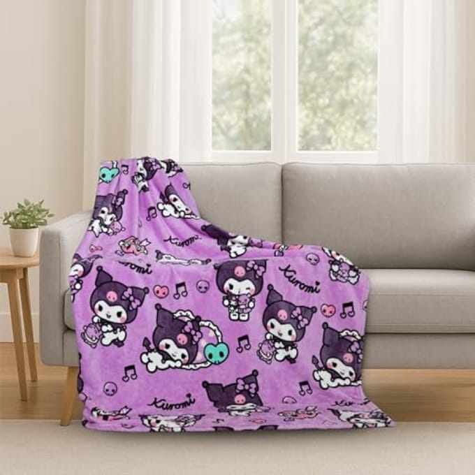 Zachte fleecedeken met schattig anime design - 130x170 cm