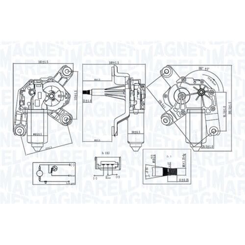 Ruitenwissermotor Original MAGNETI MARELLI 064070900010