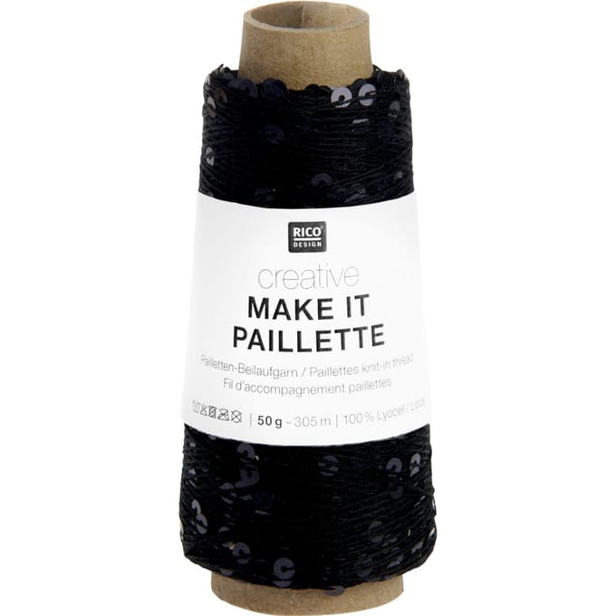 Rico Design Creative "Make It Paillette" - Zwart