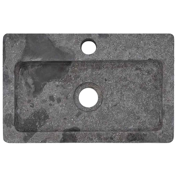 vidaXL - Wastafel - wandgemonteerd - 38x24x6,5 - cm - marmer - grijs