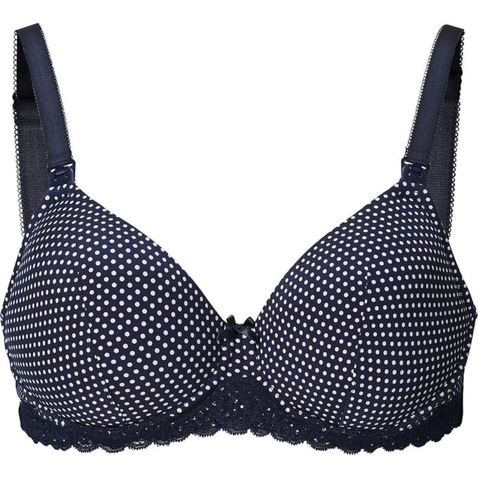 Noppies - Maat C70 - Zwangerschapsbeha Dot - Dark Blue