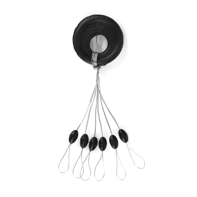 100 stuks/lot Rubber Vissen Dobber Stopper Lood Dobber Cilinder Ovaal Boei Stop (Cilinder) black