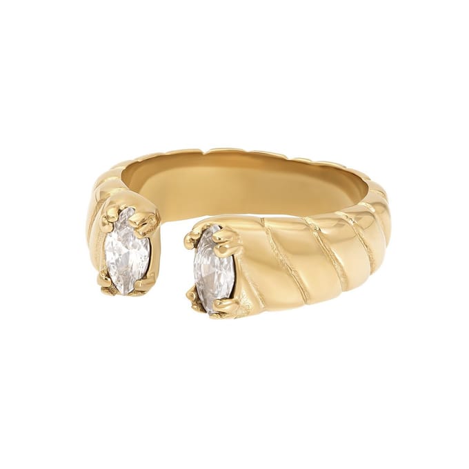 iXXXi Fame-Adore Crystal-Goudkleurig-Dames Ring