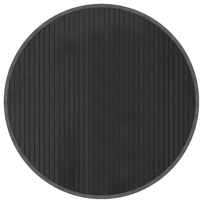 vidaXL - Vloerkleed - rond - 60 - cm - bamboe - grijs