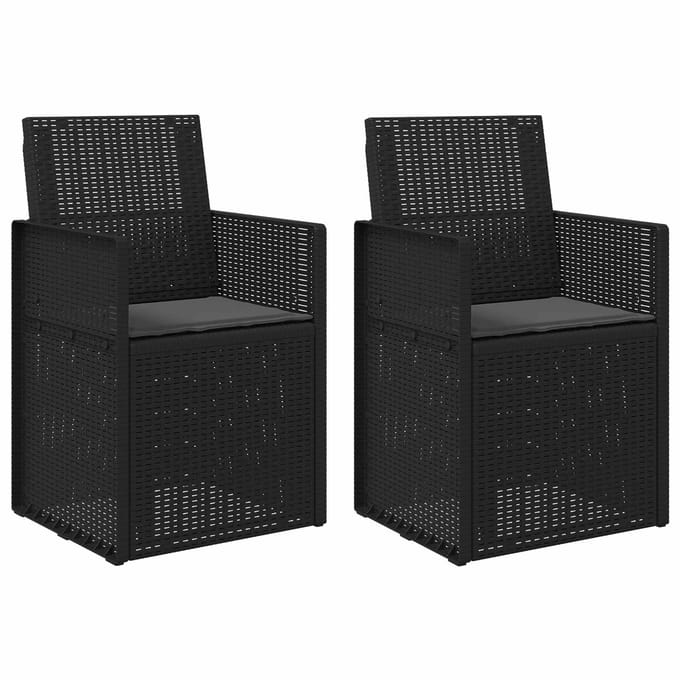 vidaXL - Tuinstoelen - 2 - st - Antracietkleurig - PP
