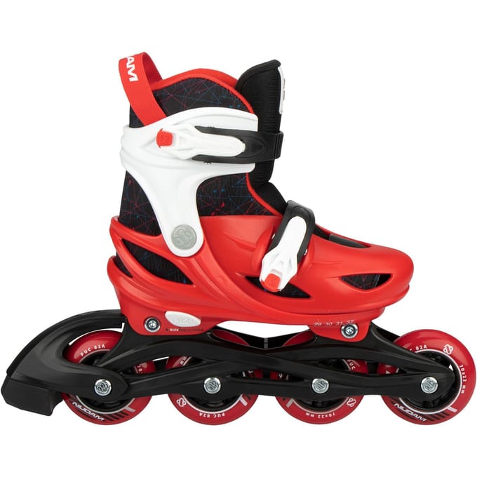 Nijdam Skeelers - Verstelbaar - Kinderen - Red Racer - Rood - Maat 29-32