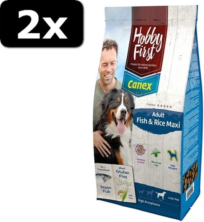 2x CANEX ADULT FISH/RICE MAXI 12KG
