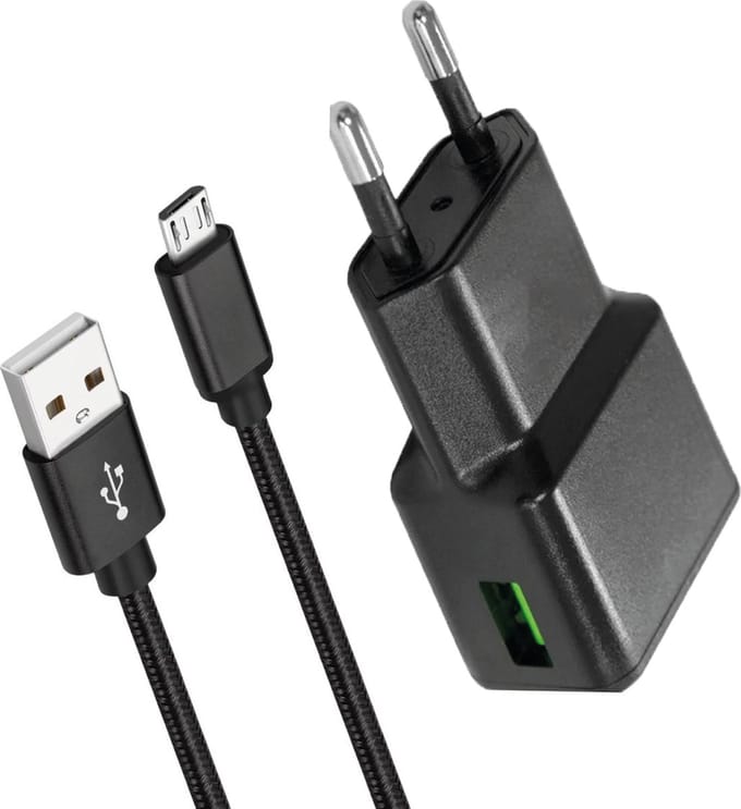 Micro usb Oplader 15w 1 Meter - Oplader voor A10 / A10e / A10s / A20 / A20e / A30 / A30s / A50 / A50s (2019)