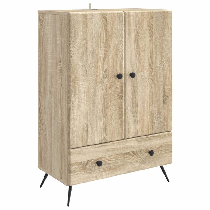 vidaXL - Dressoir - Sonoma - Eiken - 66 - x - 34,5 - x - 95 - cm - Bewerkt - hout