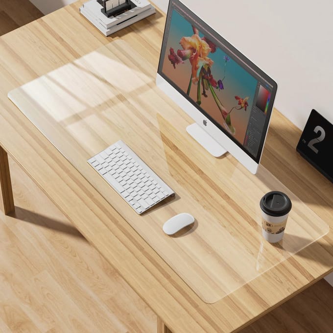Waterdichte bureau pad met antislip en ronde randen - 90x43cm