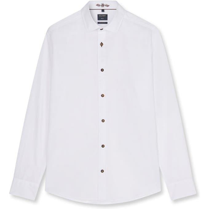 OLYMP Casual Overhemd, Regular Fit, Kent, Wit