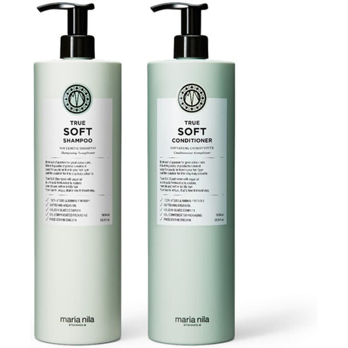 Maria Nila True Soft Shampoo 1000ml + Conditioner 1000ml