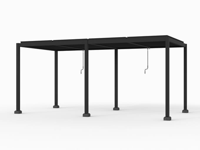 Aluminium Pergola Westwood Shift Basic met Lamellen Zwart 580 x 300 cm