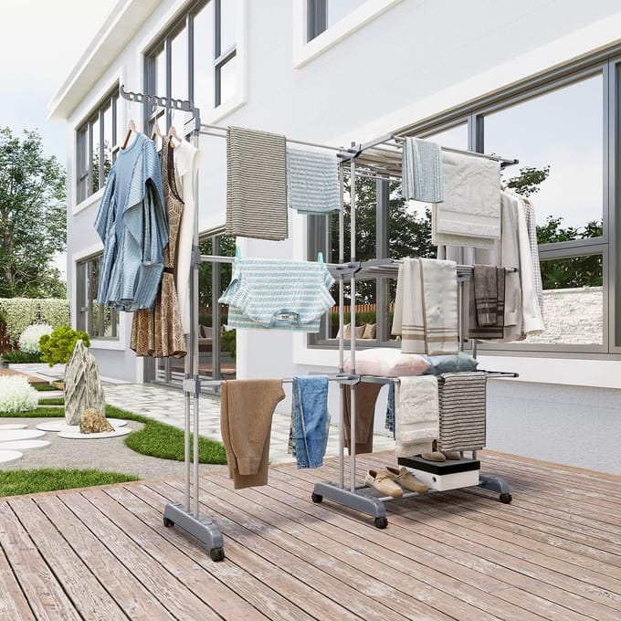 Luxe wasrek – droogrek – inklapbaar - wasdroogrek