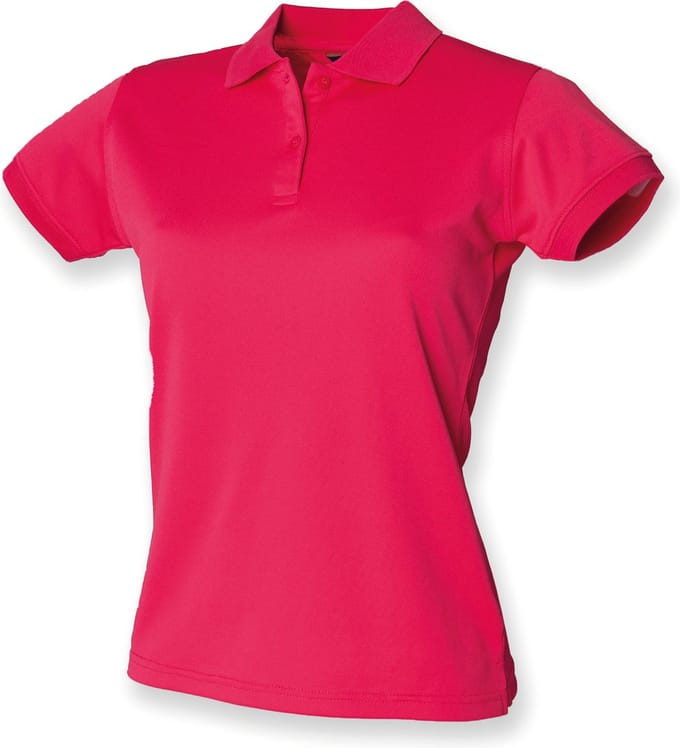 Henbury Ladies Coolplus® Polo Shirt H476 - Bright Pink - S