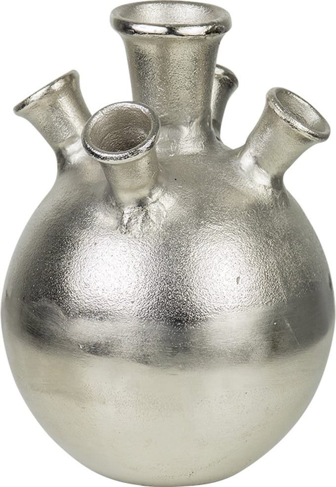 tulpen vaas zilver 22cm
