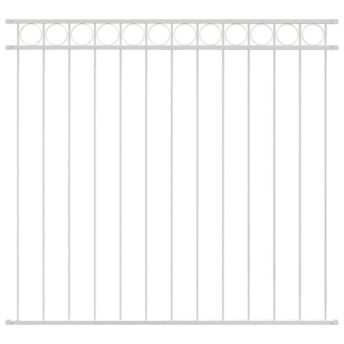 vidaXL - Heckelement - ASSEN - 170 - x - 150 - cm - Staal - Wit