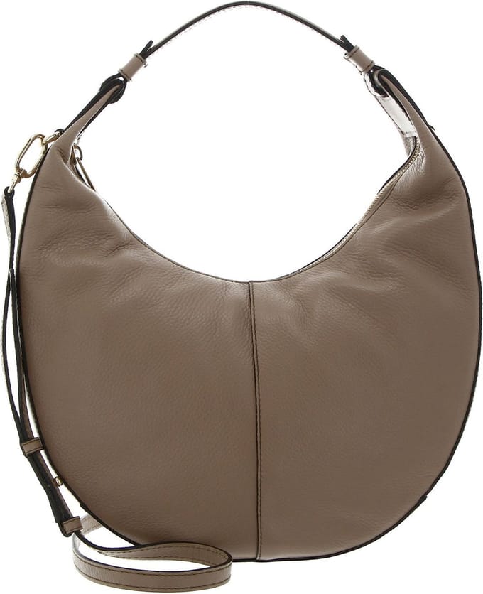 FURLA Leren Schoudertas Miastella Hobo Greige Beige