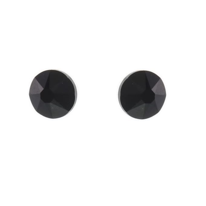 Behave - Oorknoppen dames - zilverkleur zwart kristal - chic accent