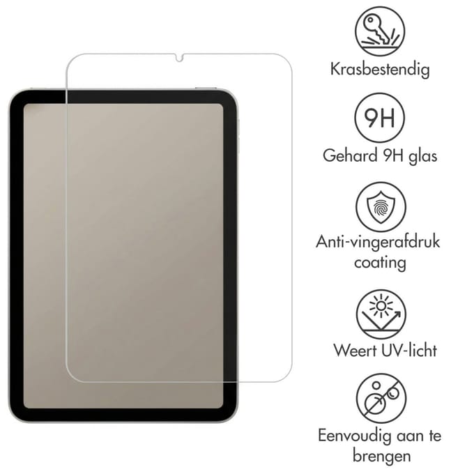 imoshion Gehard glas screenprotector voor de Apple iPad Mini 7 (2024) / iPad Mini 6 (2021)