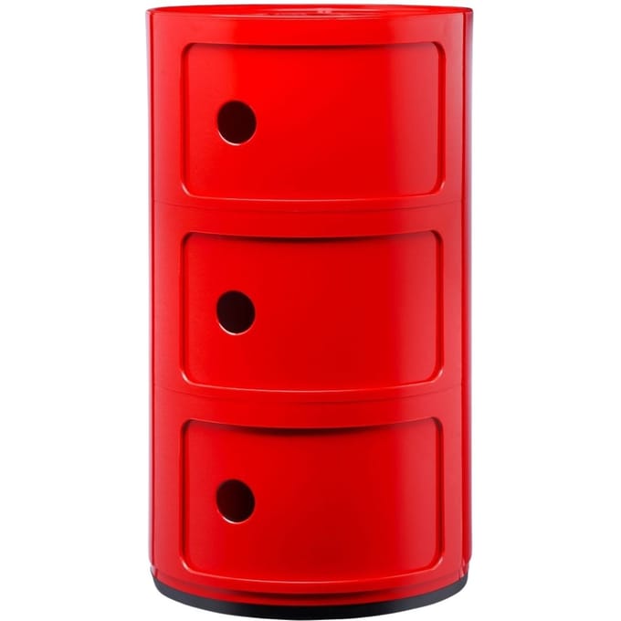 Kartell Componibili Bijzettafel Large (3 Comp.) Rood