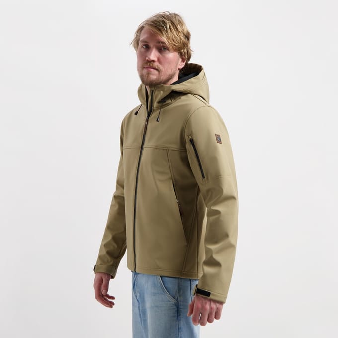 Travelin' Stian Heren - Softshell Jas - Waterdicht - Bruin
