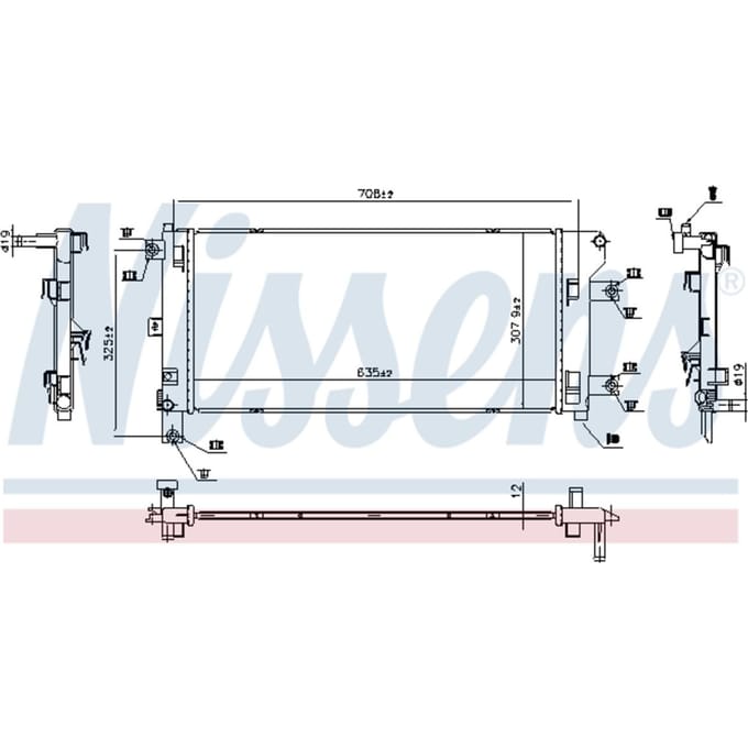 Radiator, motorkoeling NISSENS 606264