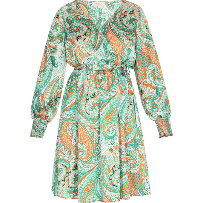 usha jurk Dames Groen Veelkleurig