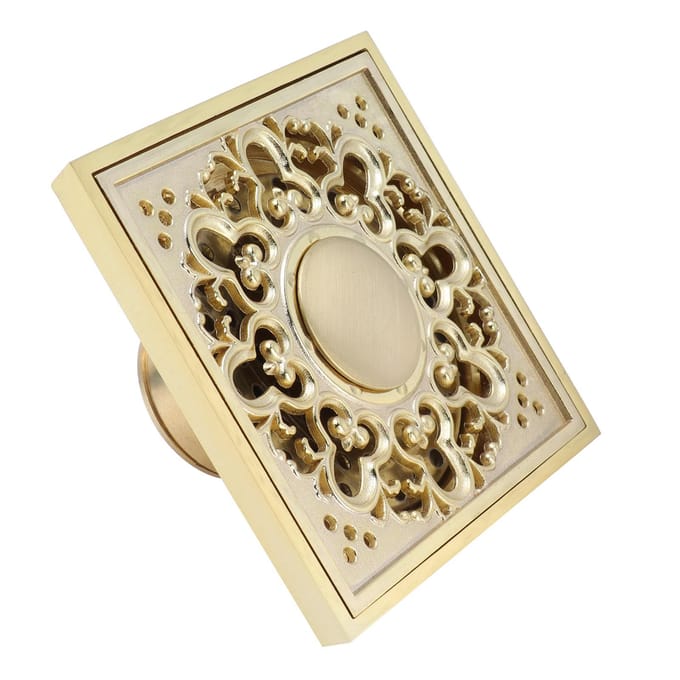 Ensemble de drain de sol en or pour salle de bain, toilettes, déodorant, anti-odeur, anti-obstruction, accessoire de crépine(Peu profond beige