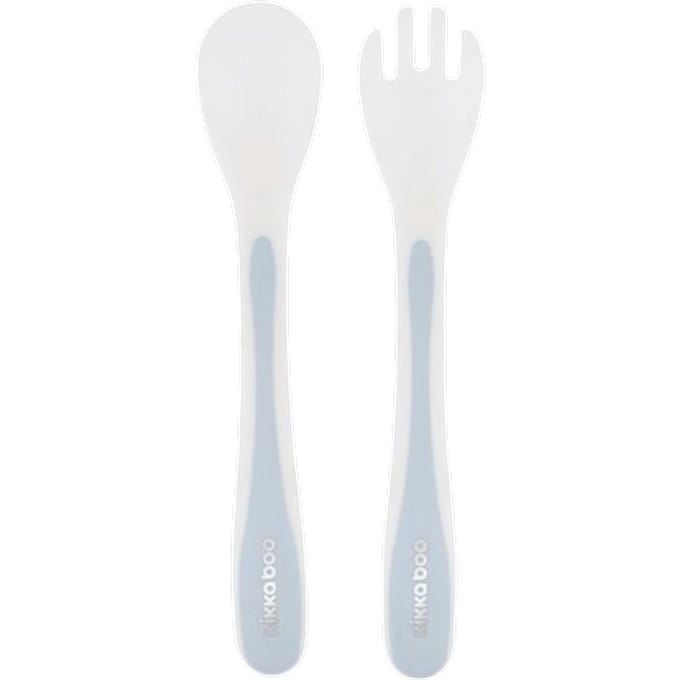 Kikka Boo Spoon and Fork Set – Blauw