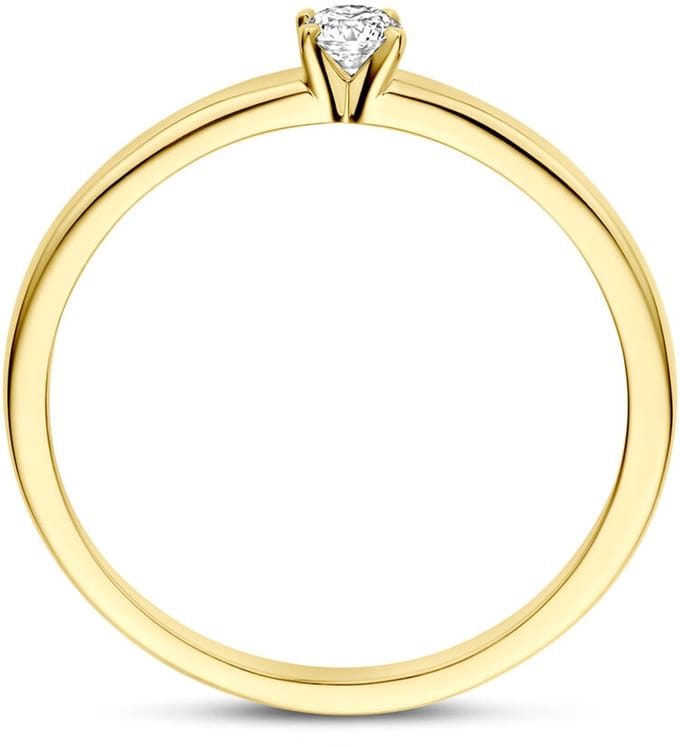14K Geelgouden Ring Lab Grown Diamant 0.10ct G VS – 4034961
