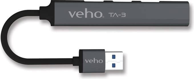 Veho VAA-550-TA3-USB-A USB 3.2 Gen 1 (3.1 Gen 1) Type-A 5000 Mbit/s Grijs