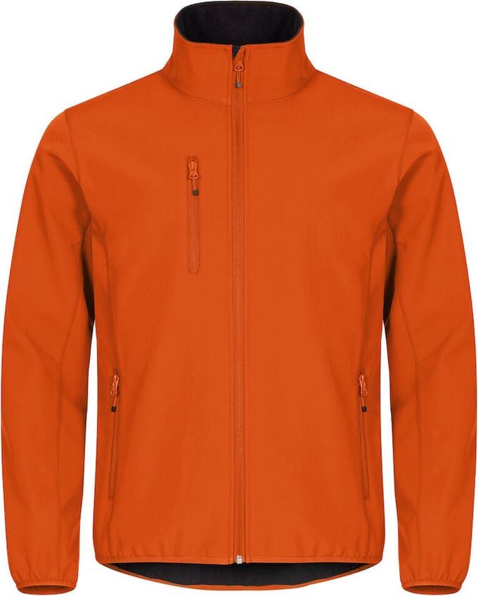 Clique Basic Softshell Jas Heren Dieporanje maat S