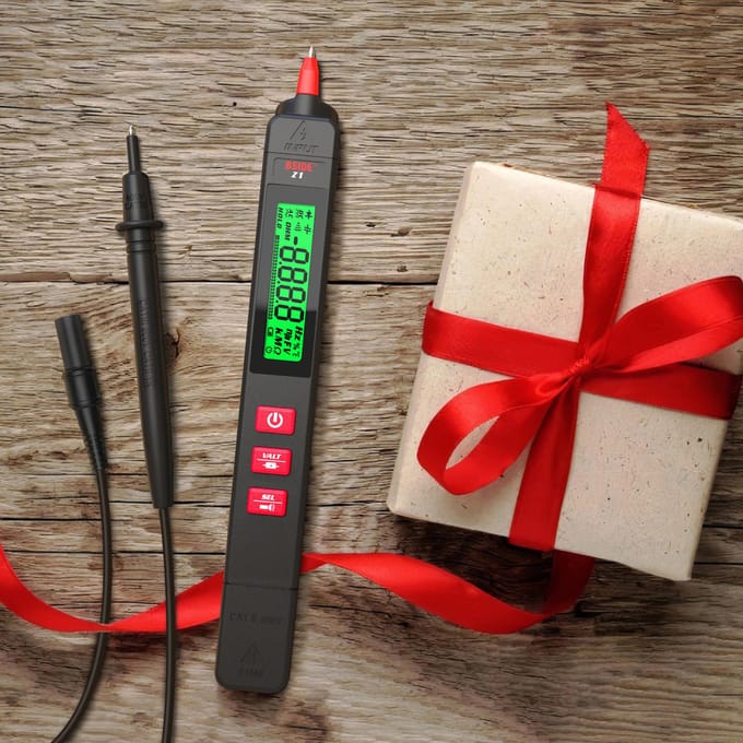 BSIDE Z1 Multimeter LCD Digitale Tester Smart Pen Type Spanningsdetector 2000 Tellingen DC/AC Spanning zwart