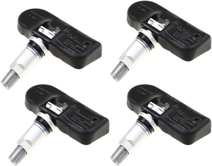 TPMS Sensoren - Bandenbewaking - Veilig Rijden - Directe Vervanging - 4 Stuks - Zilver