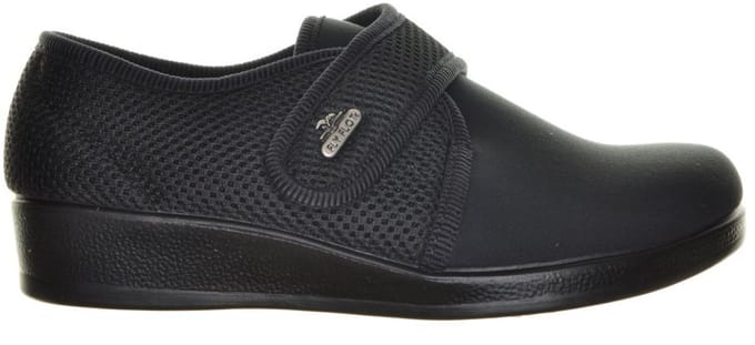 Fly Flot Lycra Gesloten Zwarte Pantoffel Met Velcro maat 38