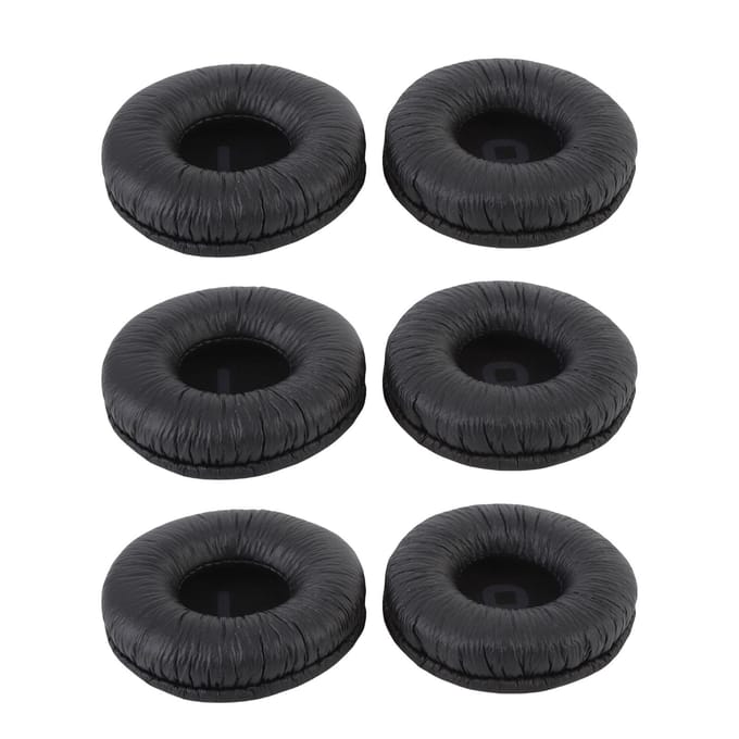 3 Paires Coussinets d'Oreilles de Remplacement pour Casque Mousse à Mémoire Cuir Protéiné pour ATH AR3BT ATH AR3iS Noir noir