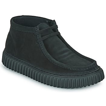CLARKS Torhill Hi Heren Veterschoenen - Suede - Zwart