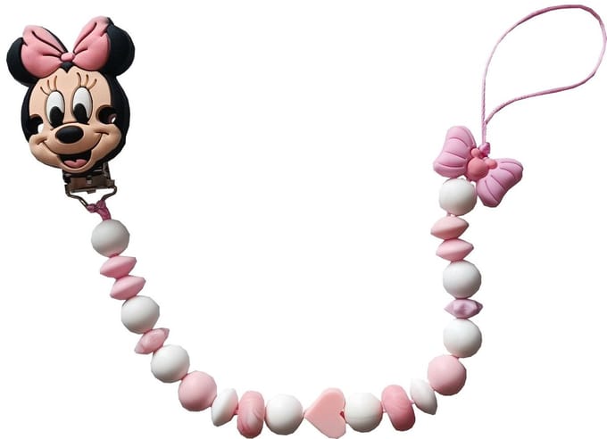 Siliconen tutterkoord Minnie en strik