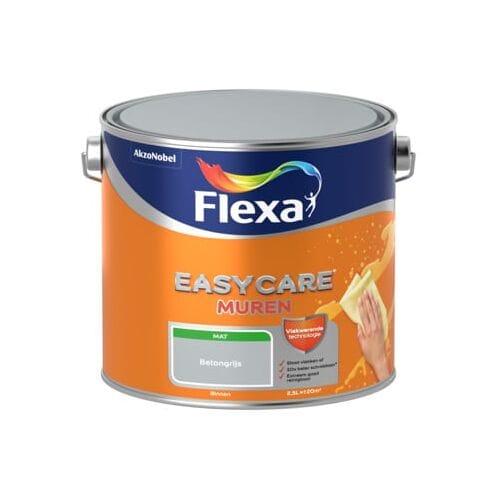 Flexa Easycare Muurverf Mat - Betongrijs - 2,5 liter